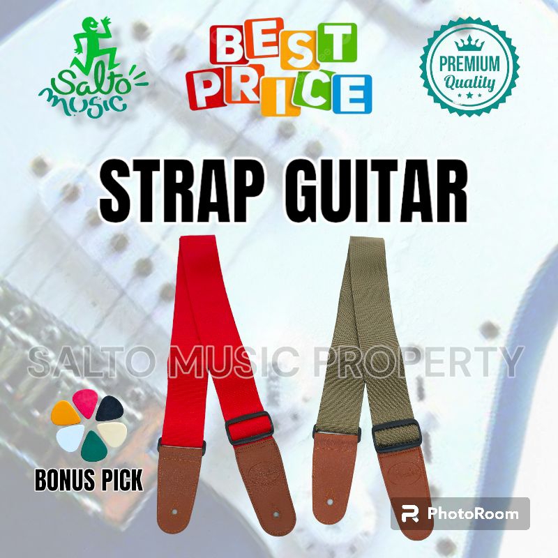 Strap Gitar Polos Slempang Gitar