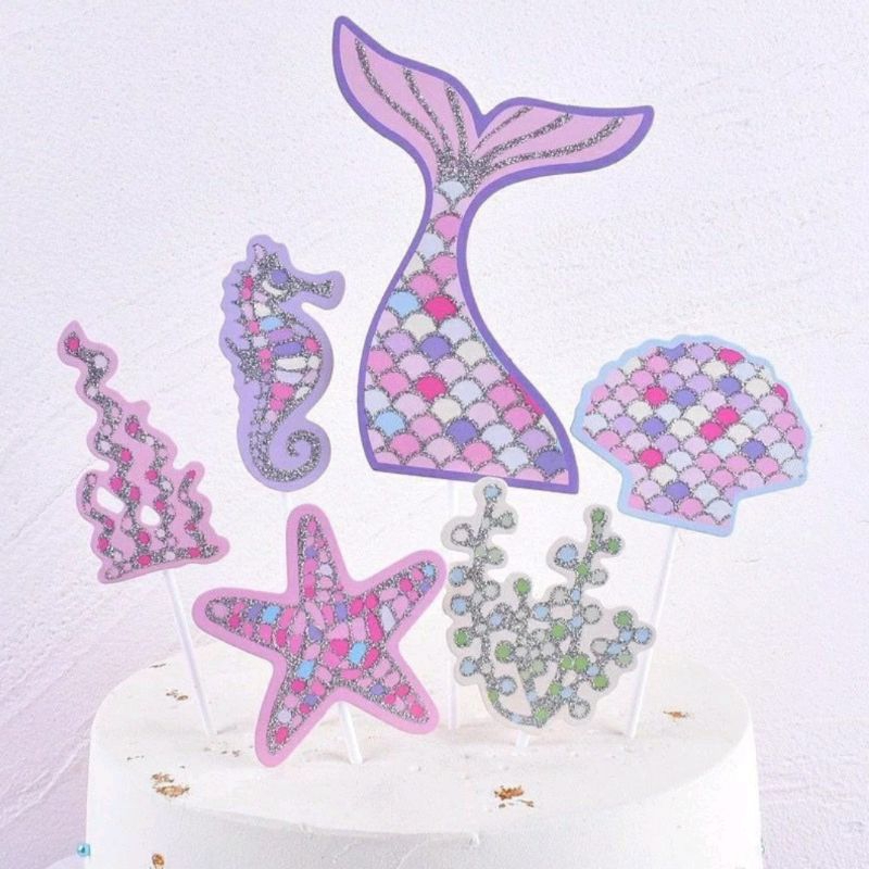 Topper ekor putri duyung | topper mermaid lucu | cake topper putri duyung mermaid | cake topper ocea