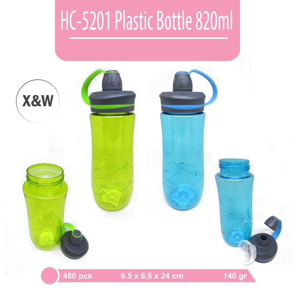 X&W Botol Minum Plastik HC-5201 Tumbler Anti Bocor BPA Free 820 ML