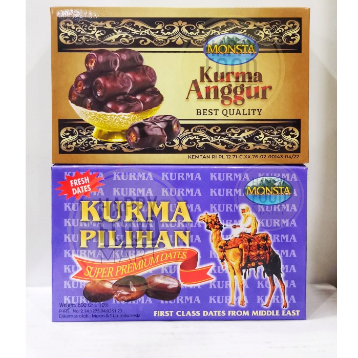 

[KEMTAN RI] MONSTA KURMA PILIHAN 600 GRAM/KURMA ANGGUR/OLEH OLEH HAJI UMROH/PUASA RAMADHAN NABEEZ/PREMIUM DATES/KORMA PILIHAN