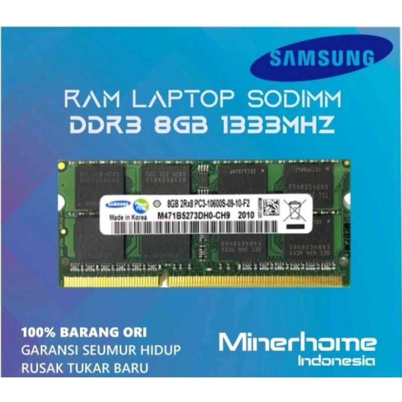 ram laptop DDR3 PC 10600 8 gb