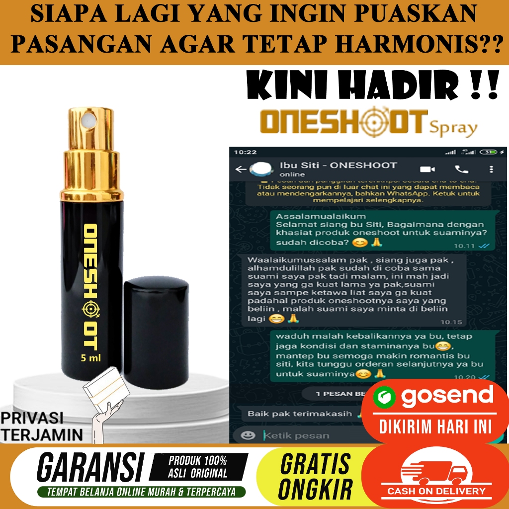 Obat Ejakulasi Dini Permanen Kuat Tahan Lama Oneshoot Spray 100% Original