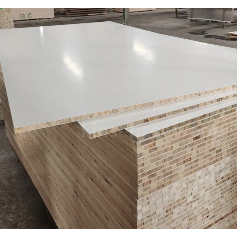 

papan blockboard block board melamine white putih dove 18mmx122x244