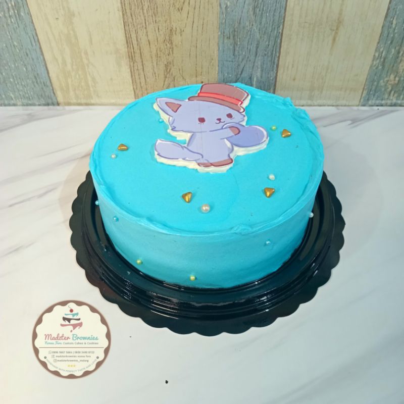 kue ulang tahun brownies malang / kue ulang tahun anak / kur karakter lucu