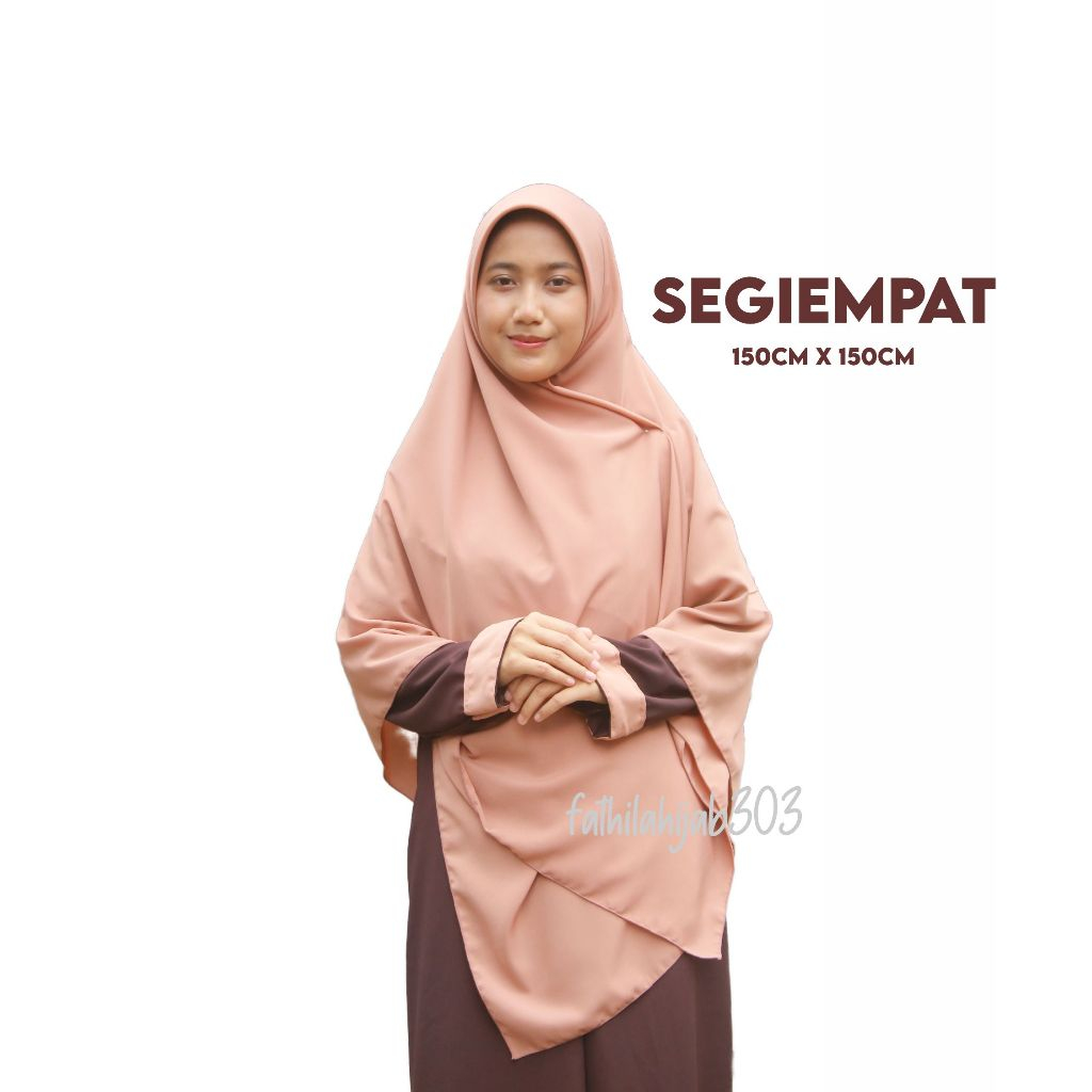 Wollpeach hijab jilbab segi empat 150 x 150 Hijab Lebar 150cm  WOLFIS Grade A Premium