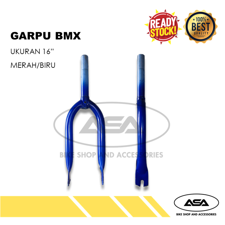 Fork Garpu Sepeda Anak Sepeda BMX Sepeda Mini/ctb ukuran 16” merah / biru murah baru