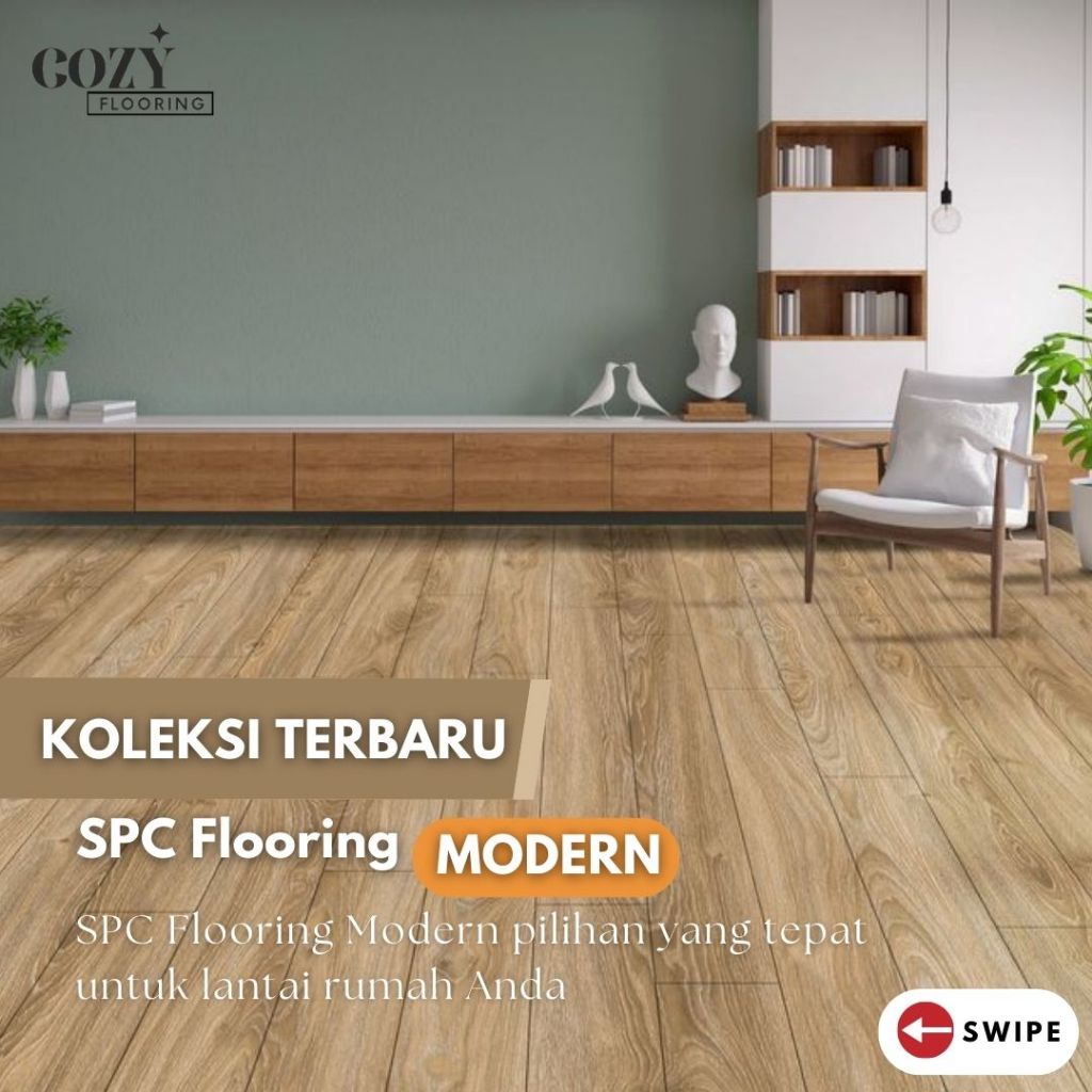 SPC Flooring MODERN Tebal 5mm System Klik I Lantai Anti Rayap I MURAH