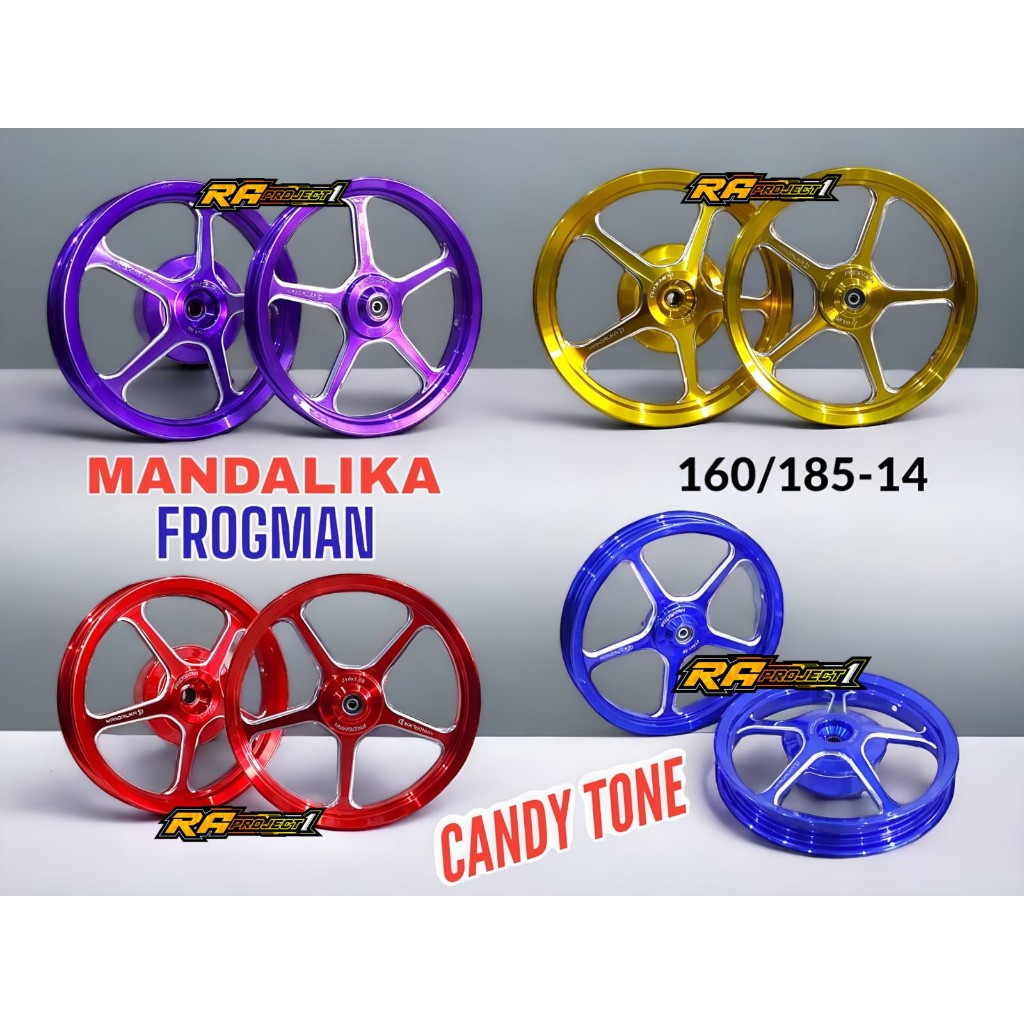 Velg Racing Power Mandalika FROGMAN P5 Beat/Scoopy/Genio/Vario110/Vario125/Vario150 Uk 160/185 Ring 