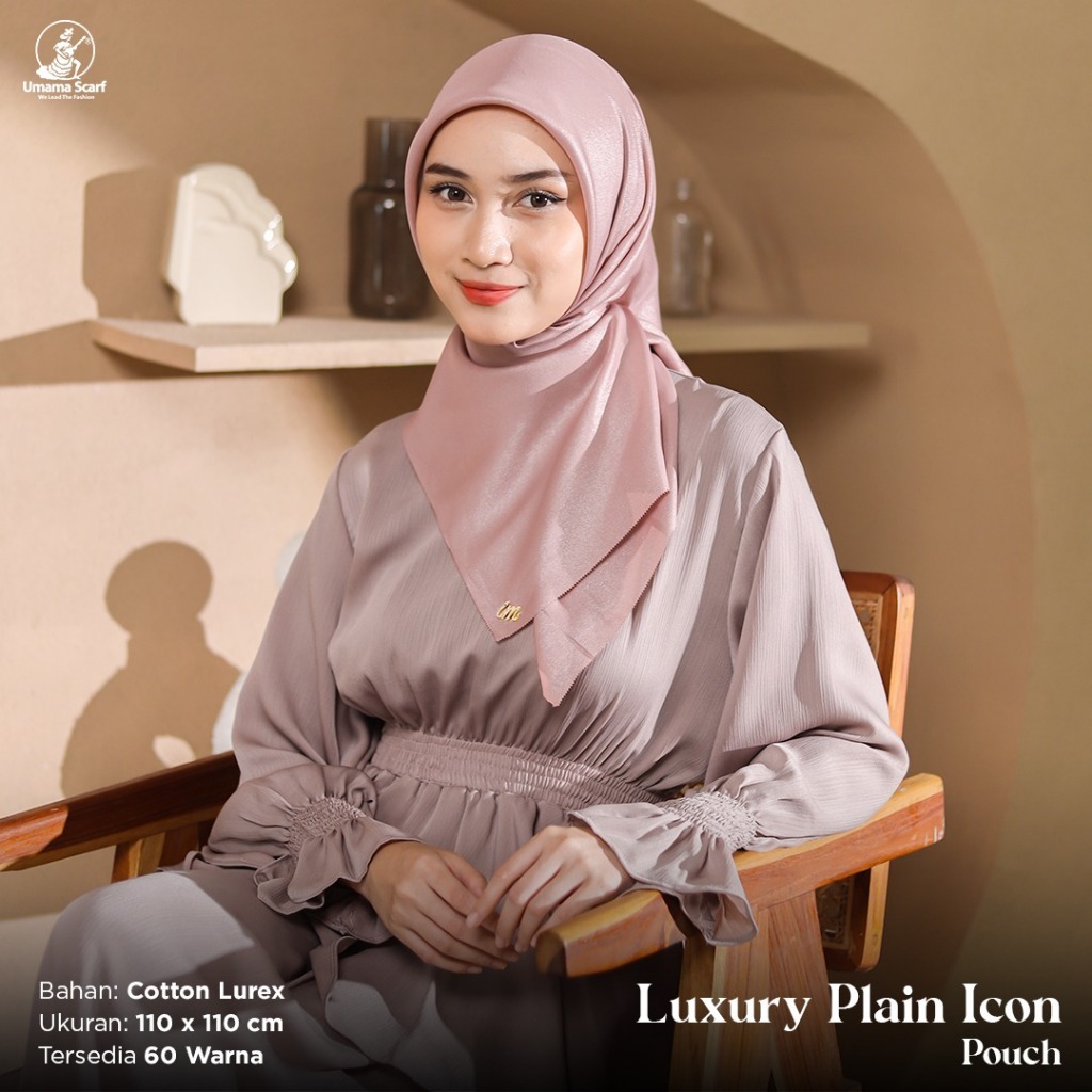 Ellena Hijab Jilbab Umama Luxury Pouch Segiempat Pouch Luxury Polos Umama