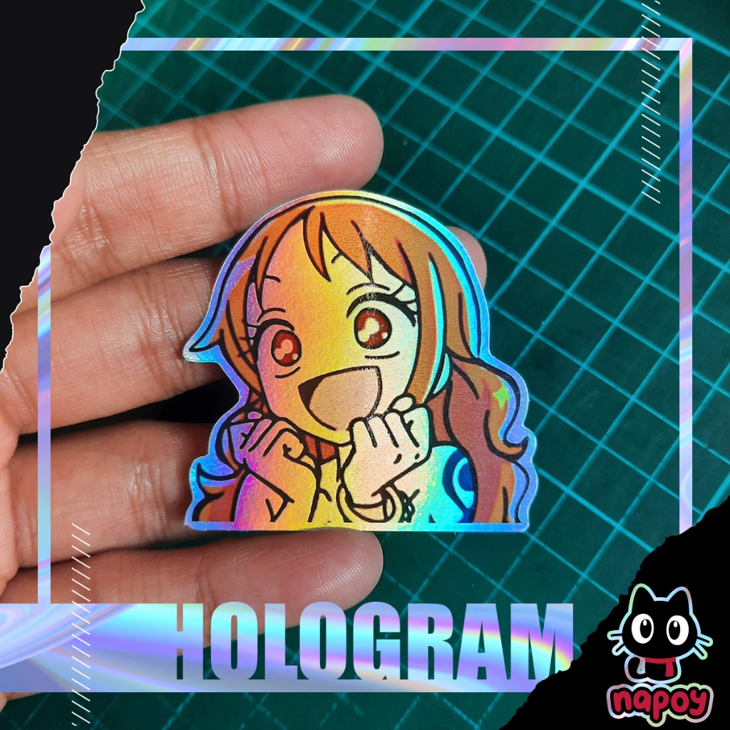 

Stiker Hologram Anime One Piece Nami Berbinar