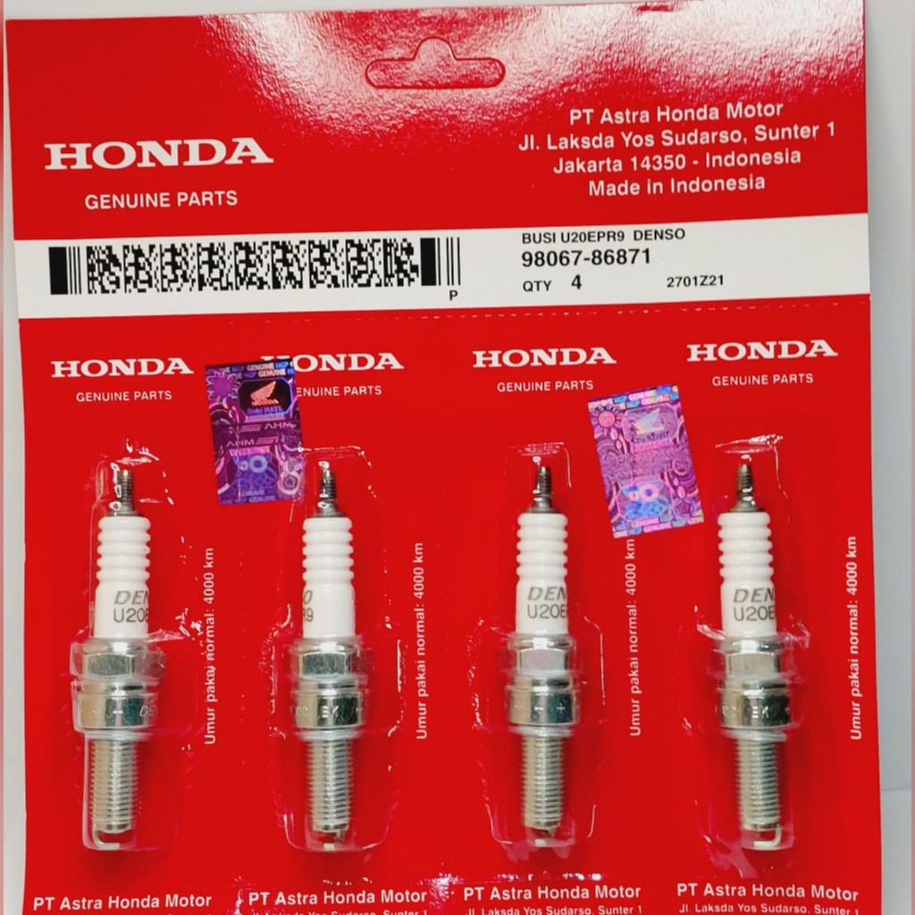Busi ORIGINAL HONDA U22 FSU DENSO U22 - Busi Motor Matic - Busi Motor Bebek - Busi Motor AHM