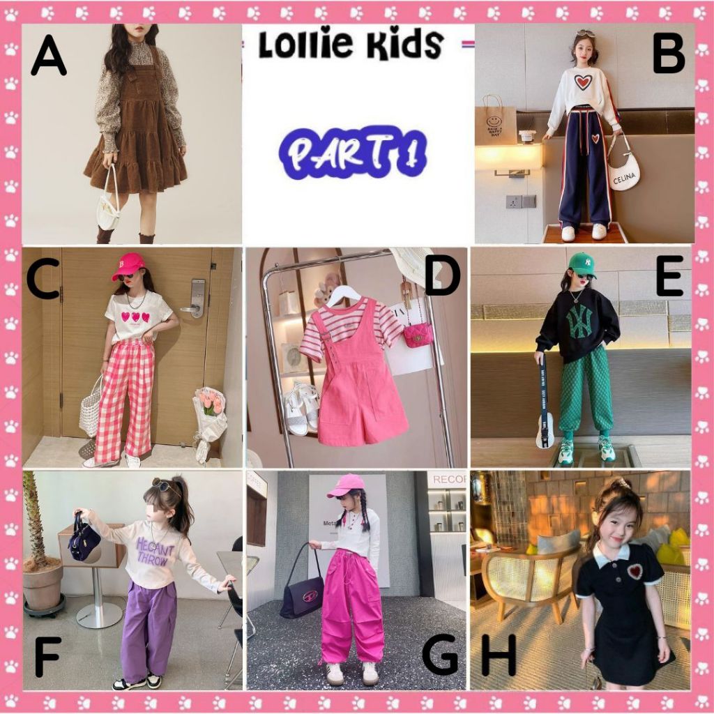 PART1-BAJU JALAN ANAK PEREMPUAN / BAJU ANAK CEWEK / BAJU ANAK PEREMPUAN /BAJU SET ANAK CEWEK / SET B