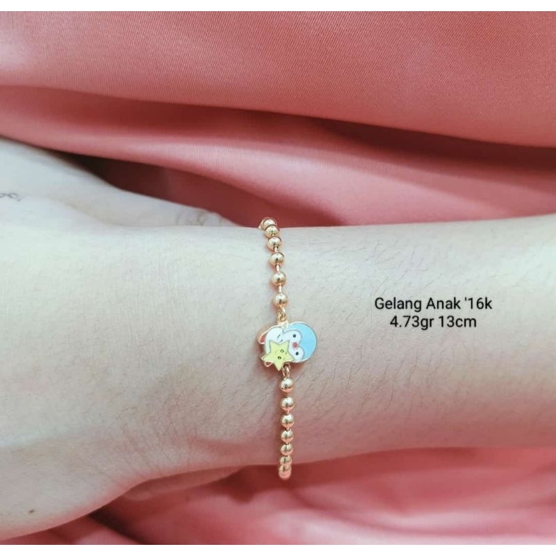 Gelang rantai emas 70 pororo bintang