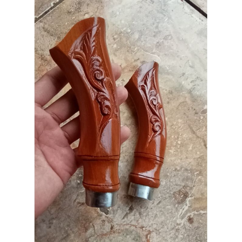 GAGANG GOLOK SIAP PASANG KAYU MALA POLITUR