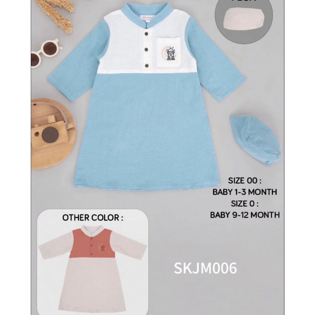 Snobby Baju Koko Jubah-Peci SKJ006