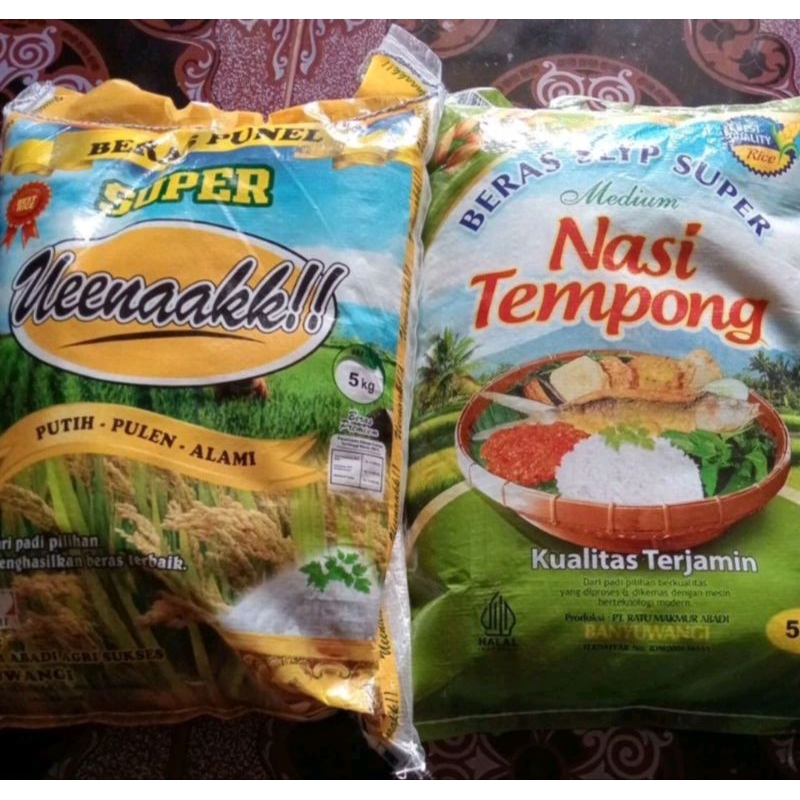 beras nasi tempong 5kg/beras ueenaak 5kg