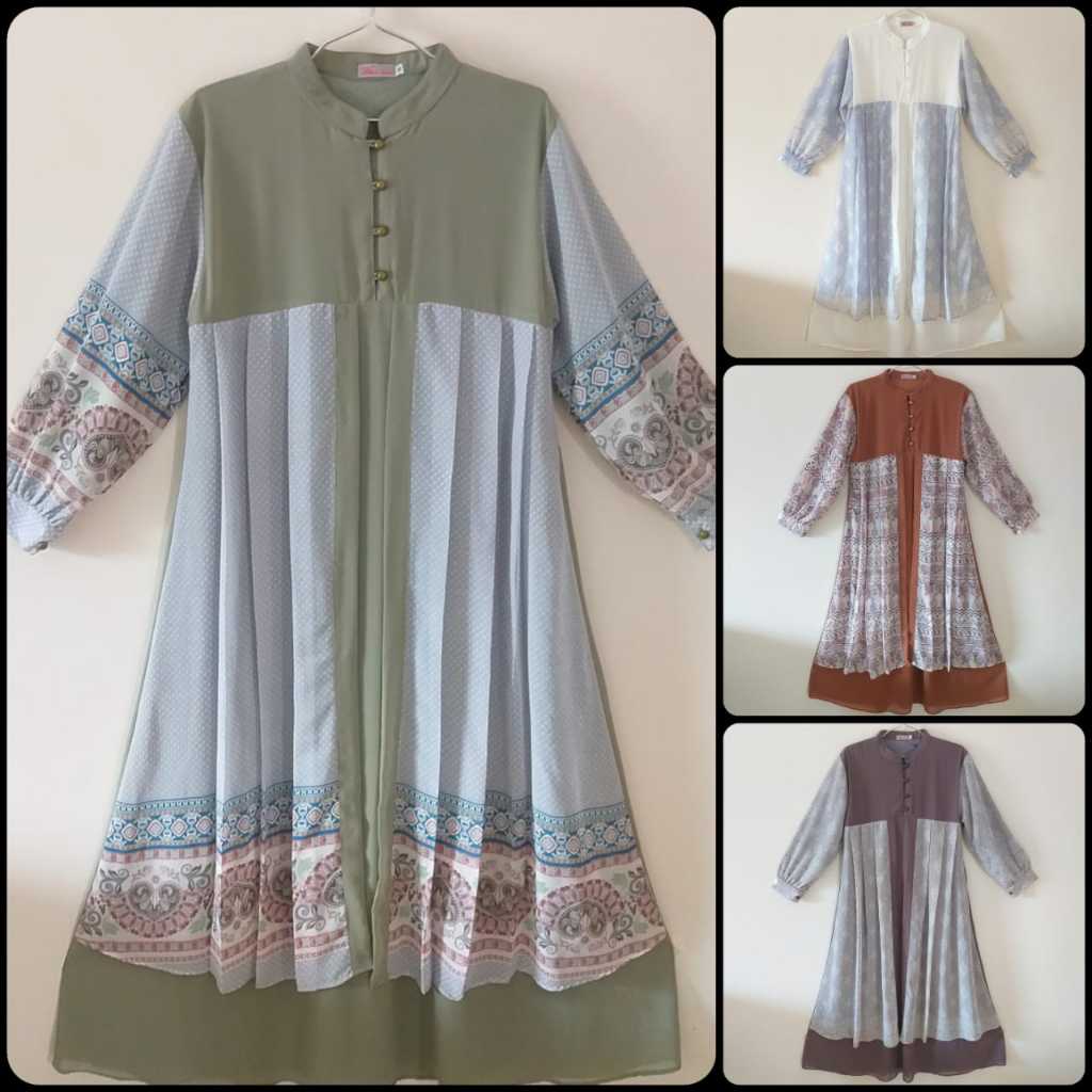 Gamis Motif Bahan Ceruti Babydoll