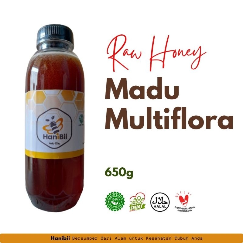 

Raw Honey Nektar Multifora / Madu Hutan Nektar Multifora by Hanibii ukuran 650 gra