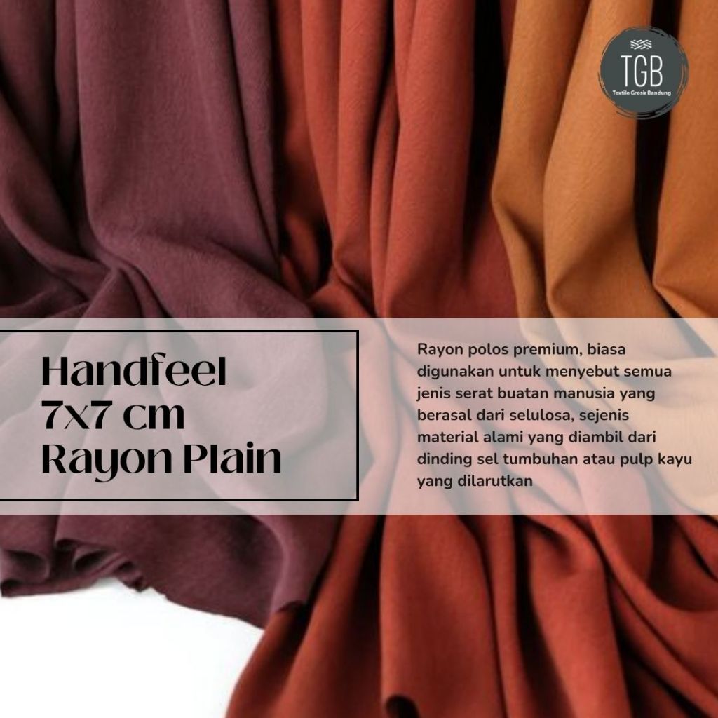 [𝐒𝐀𝐌𝐏𝐄𝐋] Sampel Kain Rayon Plain Import Grade A Textile Kualitas Premium