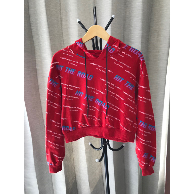 Croptop Hoodie Full Print Sablon (second)