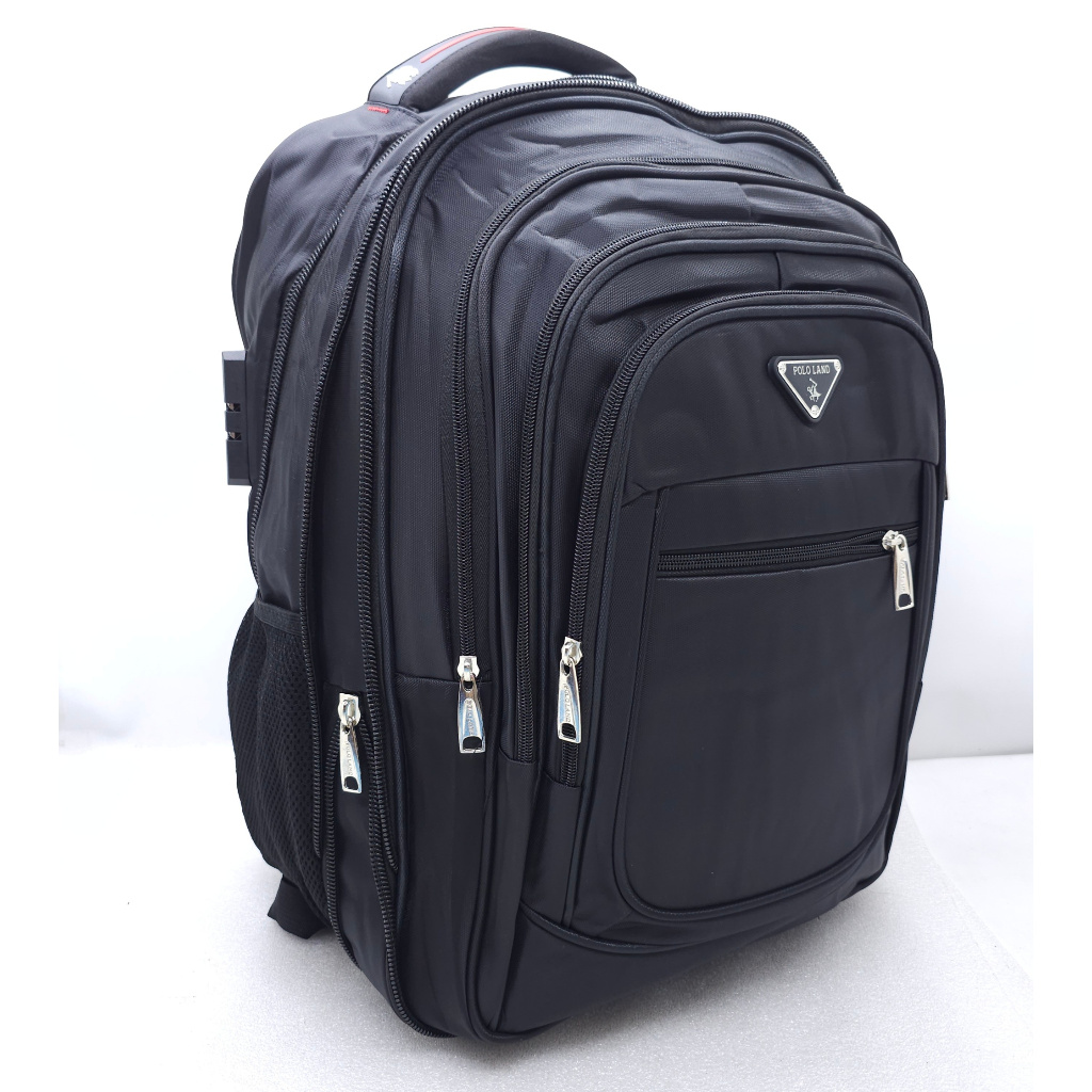 Tas Laptop Polo Land Kanvas 20 INCHI SUPER BESAR EKSPANDING MURAH / Tas Polo Land Kunci Nomor+USB MU