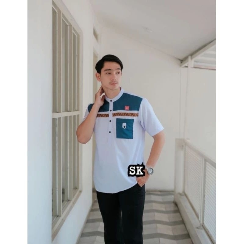 NUNO - BAJU KOKO KEMEJA KURTA LAKI LAKI DEWASA REMAJA M L XL XXL JUMBO WARNA POLOS HIJAU IJO TOSCA P