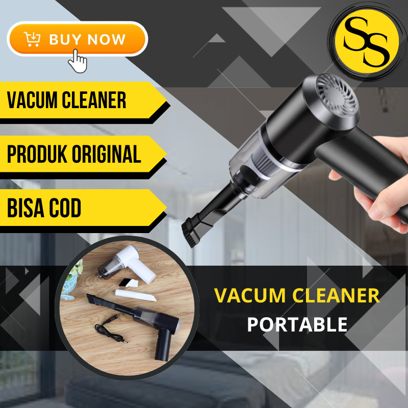 Penyedot Debu Mini Mobil Vacuum Cleaner 2in1 / Wireless Car Vacuum Cleaner Portable