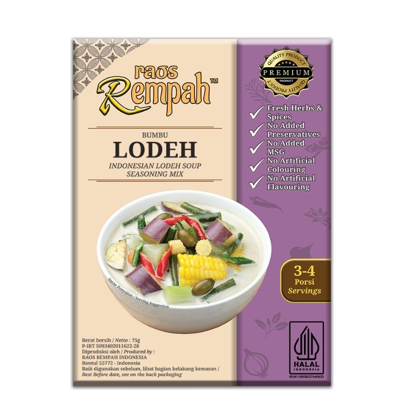 

Bumbu Lodeh Raos Rempah