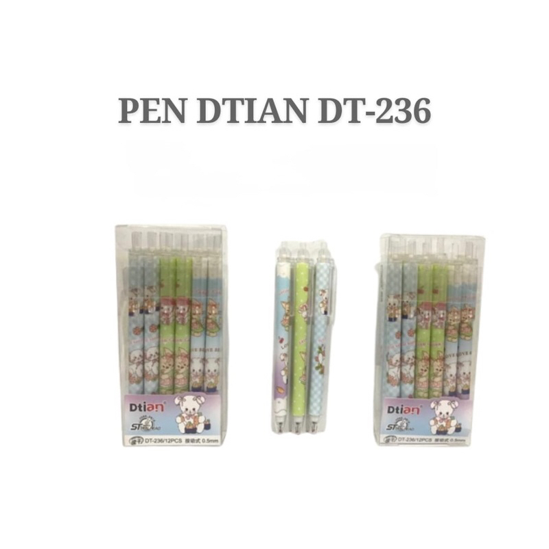 

3pcs Pen Gel Dtian 236 pen lucu pen murah pen gel fancy