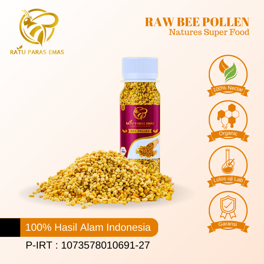 

Raw Bee Pollen - Natures Super Food - Multiflora - Curah 1 Kg - Ratu Paras Emas