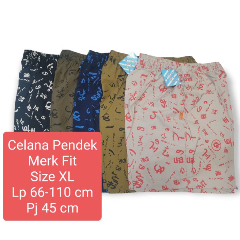 ART J24U CELANA PENDEK MERK FIT CELANA KATUN MERK FIT ALL SIZE FIT TO XL MOTIF CELANA RUMAHAN CELANA