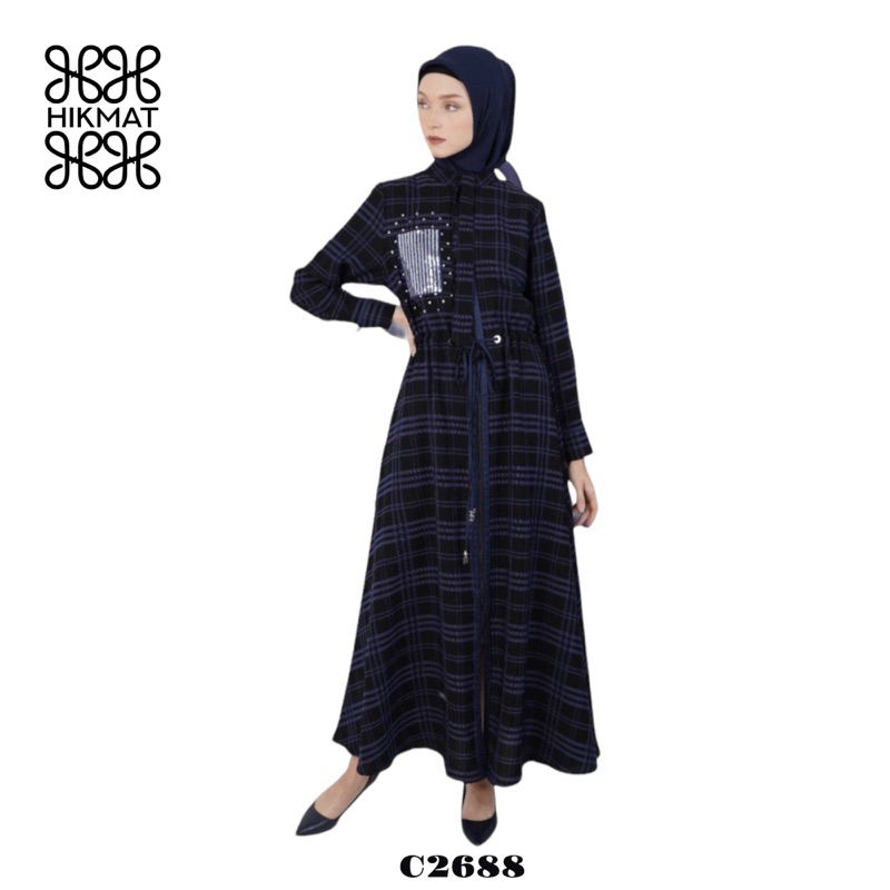 SALE 15% - ABAYA HIKMAT FASHION ORIGINAL C2688