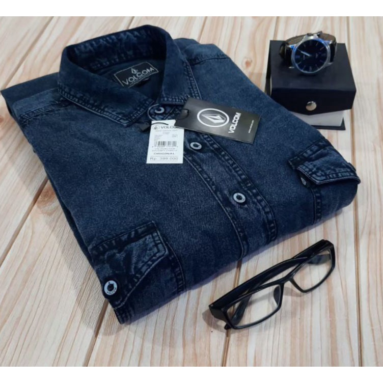 ART G57S Kemeja Jeans Pria Lengan Pendek  Baju Kemeja Levis  Kemeja Jeans  Baju Kemeja Jeans Pria Mu