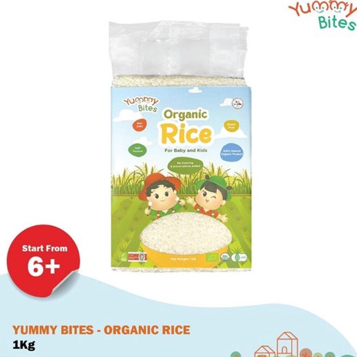 

PUX823 COD Yummy BItes rice BEras putih Organik 1kg l beras organic 1kg beras mpasi bb booster