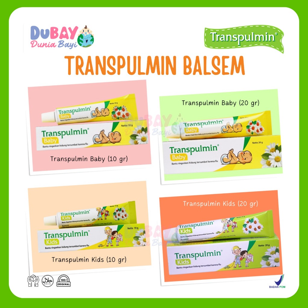 TRANSPULMIN BABY / KIDS BALSEM 10GR - 20GR Balsem Bayi Balsem Anak