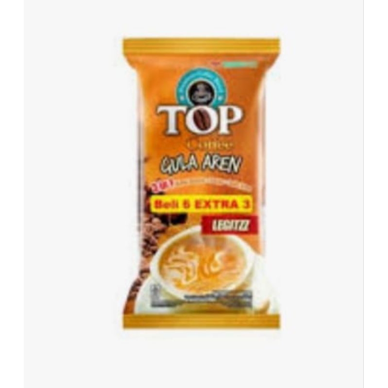 

TOP COFFEE GULA AREN TUBRUK LEGITZZ KEMASAN POUCH ISI 10 SACHET