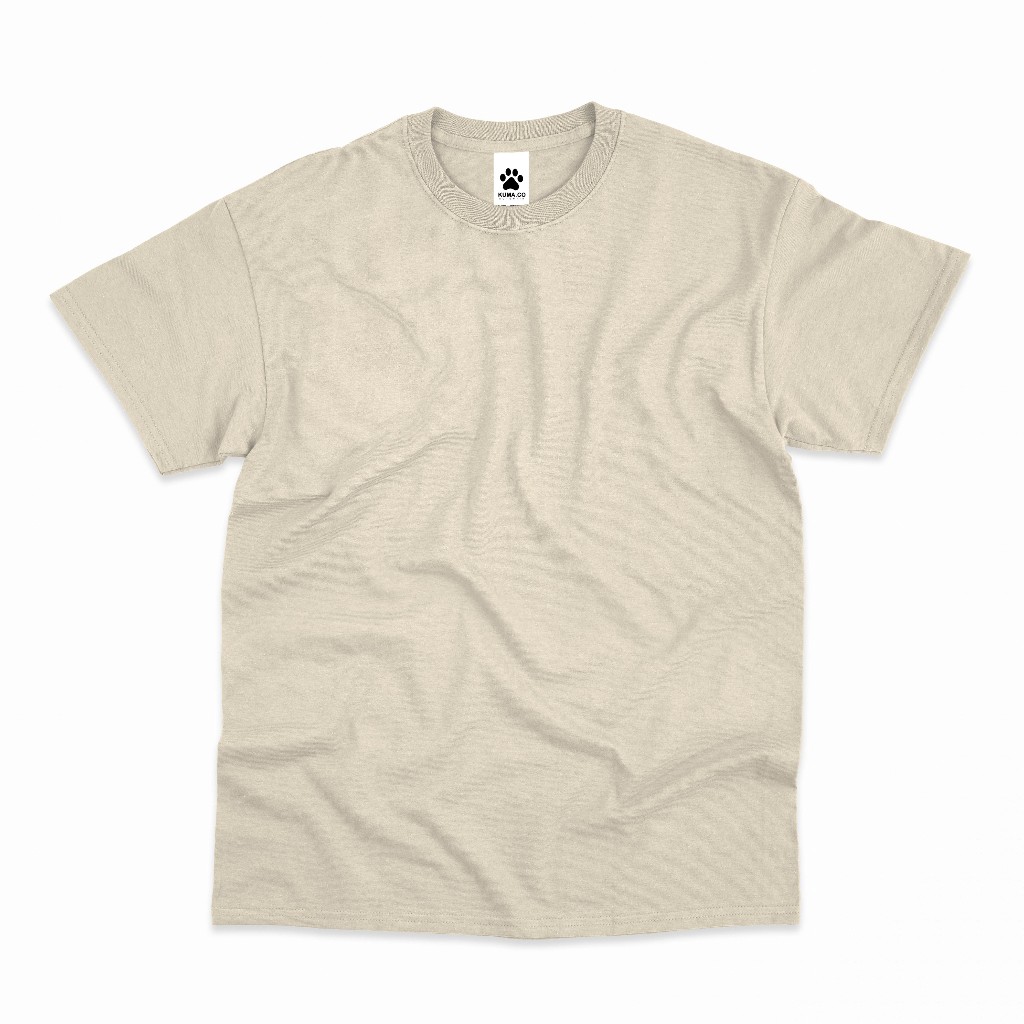 KUMA T-SHIRT KAOS BASIC ( POLOS ) - CREAM 30S