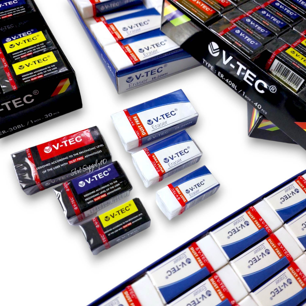 

Penghapus Pensil Hitam Putih Kecil Medium Besar V-TEC
