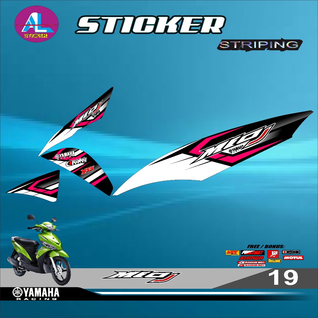 SETICKER Striping MIO J - Stiker Variasi List Motor MIOJ  Desain terbaru AL 19