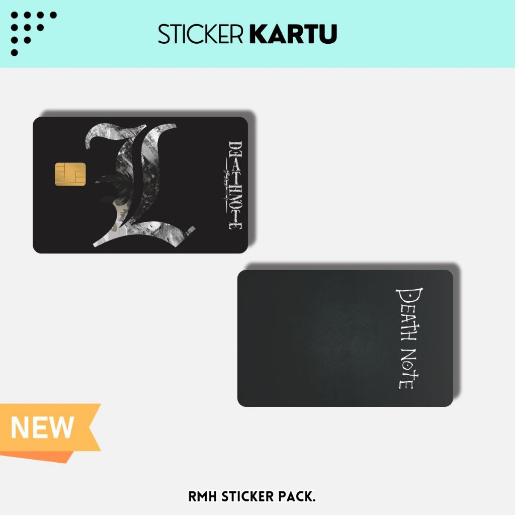 

Sticker Kartu ATM | Flazz | E-M0ney / Skin Card / Garskin Kartu || Tema Death Note