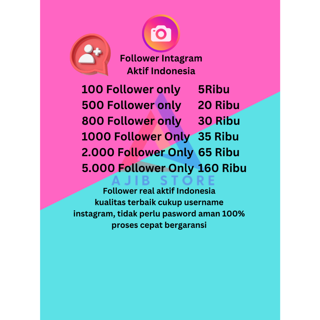 Follower INSTAGRAM Permanen Murah