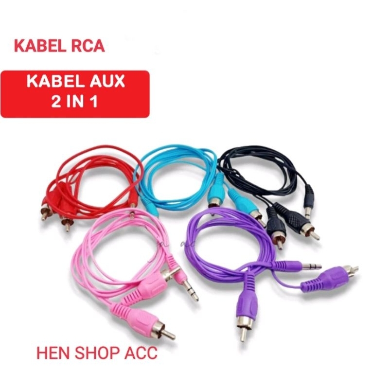 KABEL JACK AUDIO 2 IN 1 RCA