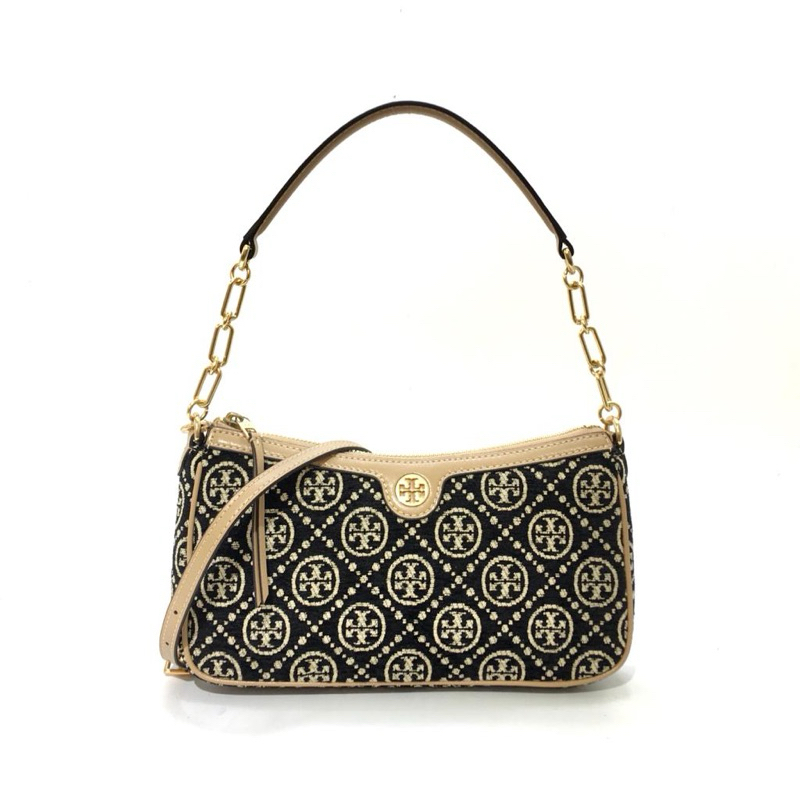 Tory Burch T Monogram Chenille Studio Bag
