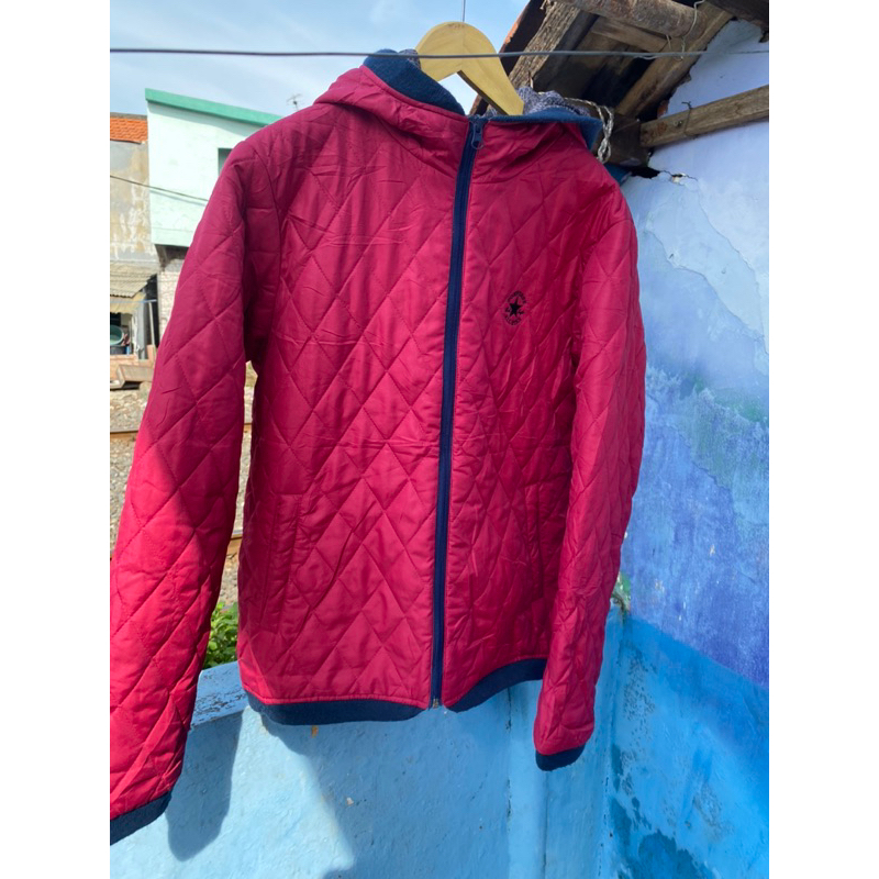 Jaket Outdoor Converse Vintage Red Magenta