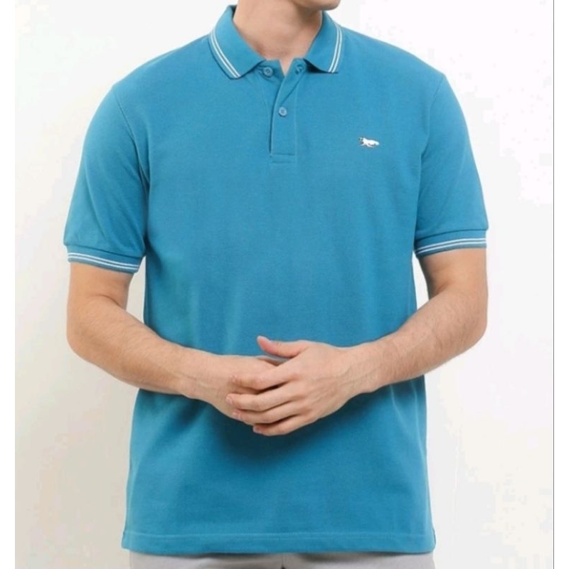 Kaos Polo Pria Motif Stripe Walrus Original