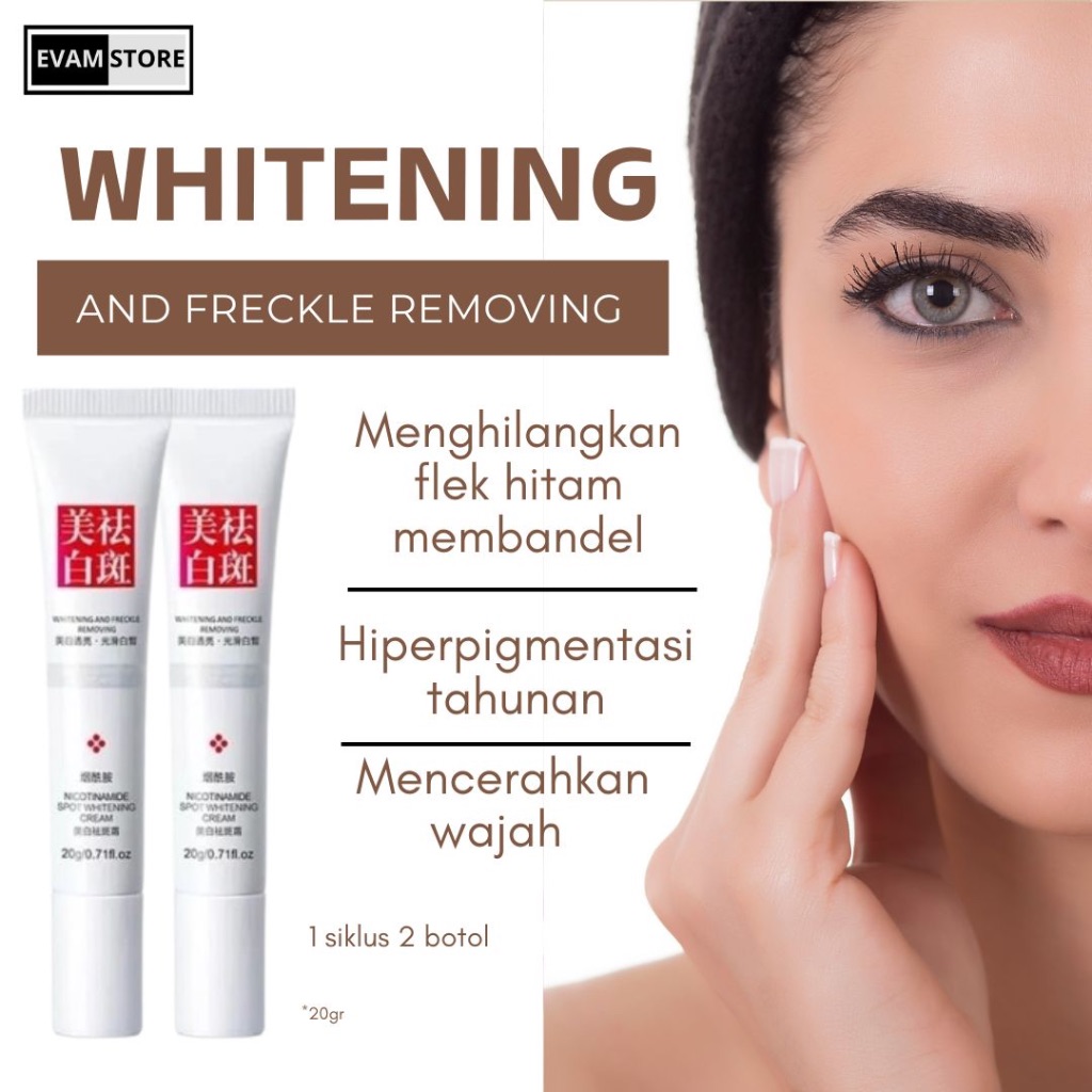 ￼FUYAN Cream Cina 2 PCS Salep Pemutih Efektif Penghilang Flek Bintik hitam Jerawat / Cindynal Whiten