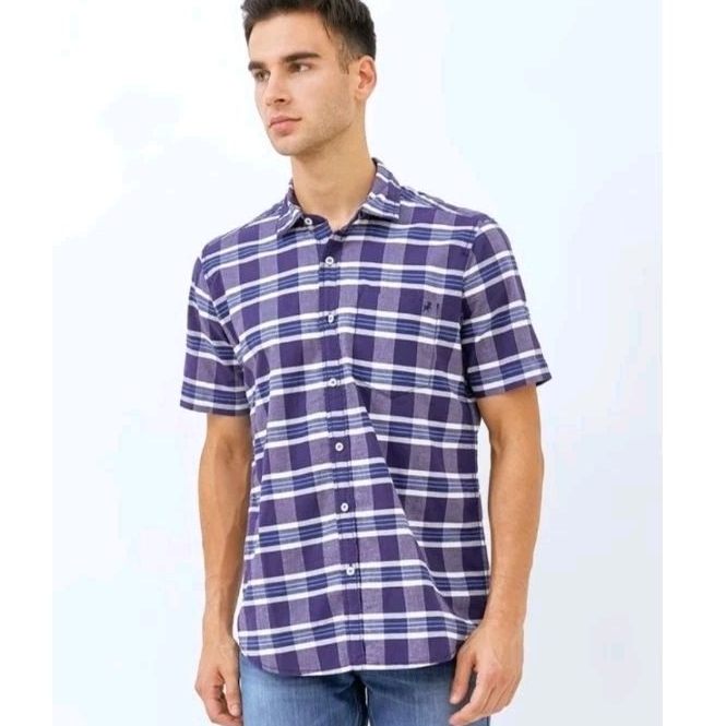 Kemeja Kotak Pria Original Lois KLS407
