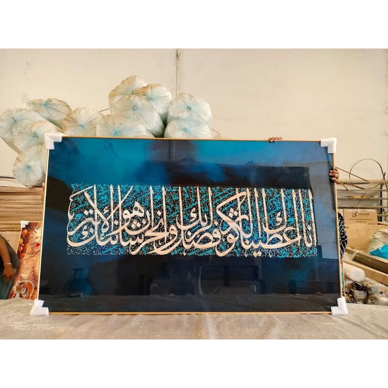 lukisan Porcelain Diamond 5D lukisan kaligrafi