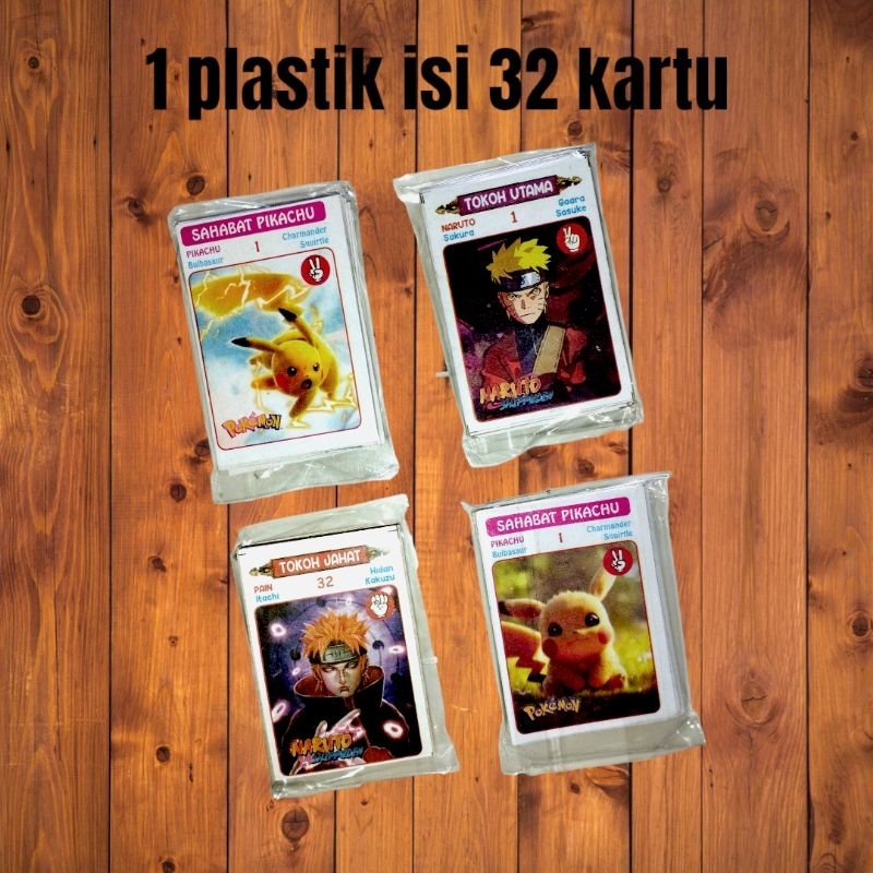 Kartu Kwartet Teplek isi 32 pcs || Mainan Jadul Kartu Kwarted || Kartu Gambar Karakter