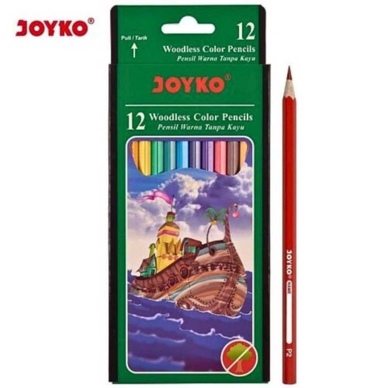 

KF || Pensil Warna Joyko CP109 / Pensil Warna 12 Panjang Ada Penghapus - SATUAN